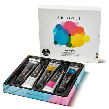 Estojo Tinta Guache Profissional Palette c/5 22gr 610634 Artools